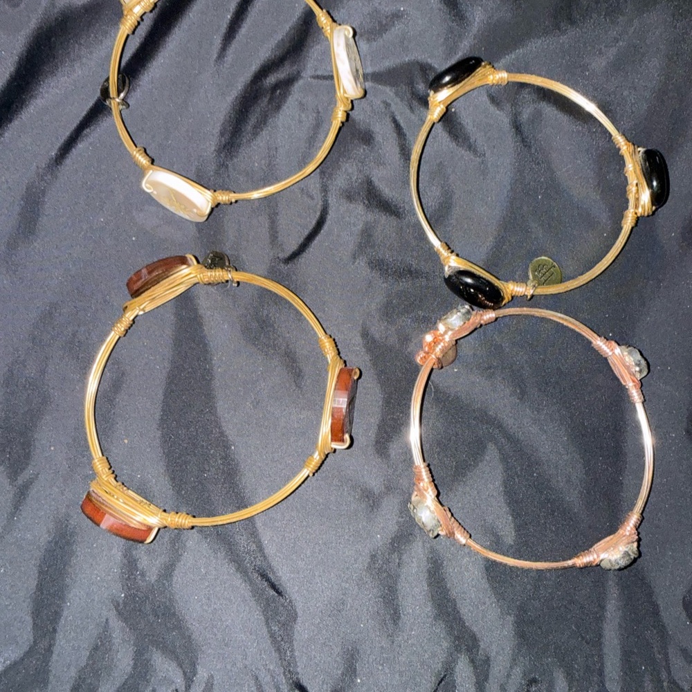Bourbon and Bowties Gold and Black Bracelets